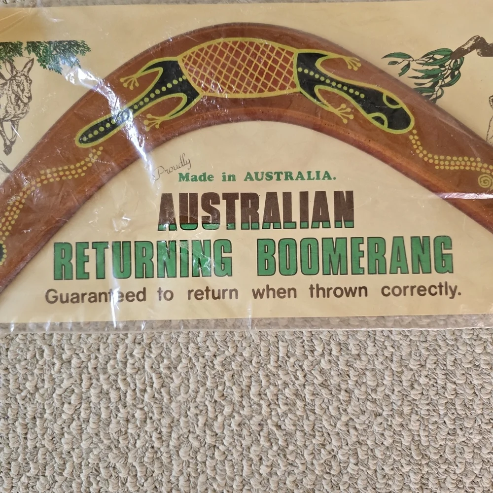 Australian Returning Boomerang - Brown NWOT